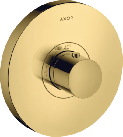 Купить купить термостат axor showerselect highflow, скрытого монтажа, круглый, полированное золото арт. 36721990
