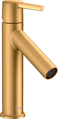 Смеситель для раковины Axor Starck 100, однорычажный, с рычаговой рукояткой, с не запираемым сливным набором, шлифованное золото арт. 10003250