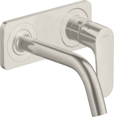Смеситель для раковины настенный AXOR Citterio M с изливом 167 мм, с панелью, сталь арт. 34112800