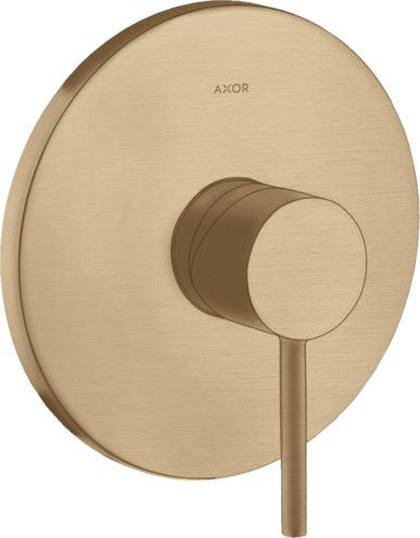 Купить купить смеситель для душа axor starck, однорычажный, скрытого монтажа, с круглой рычаговой рукояткой, шлифованная бронза арт. 10616140