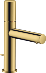Смеситель для раковины AXOR Uno 110, с рукояткой zero с незапираемым сливным набором, полированное золото арт. 45001990