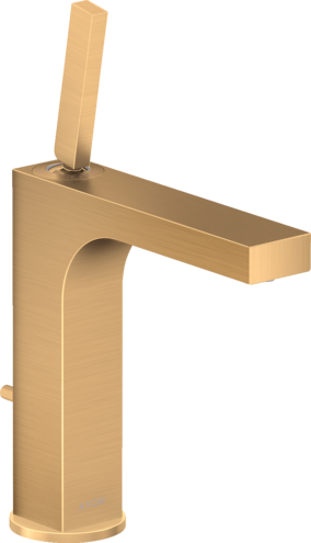 Купить купить смеситель для раковины axor citterio 160, с тонкой рукояткой, со сливным гарнитуром, матовая латунь арт. 39031950