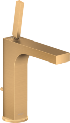 Смеситель для раковины AXOR Citterio 160, с тонкой рукояткой, со сливным гарнитуром, матовая латунь арт. 39031950