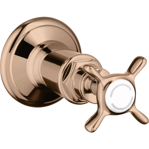 Купить купить запорный вентиль axor montreux для скрытого монтажа 1/2 и 3/4 полированное красное золото арт. 16871300