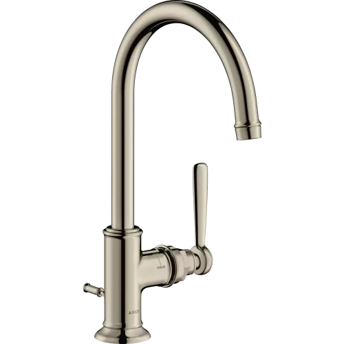 Купить купить смеситель для раковины axor montreux 210, однорычажный, с рычаговой рукояткой, со сливным гарнитуром, полированный никель арт. 16517830