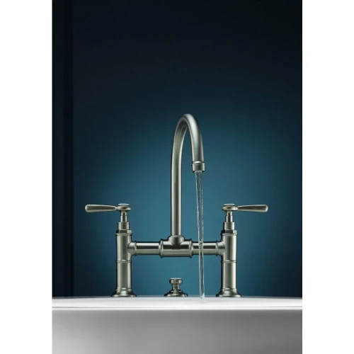 Купить купить смеситель для раковины axor montreux 220, с 2 рычаговыми рукоятками, со сливным гарнитуром, сталь арт. 16511800