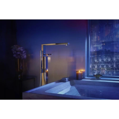 Купить купить смеситель для ванны axor edge напольный с алмазной огранкой, полированное золото арт. 46441990