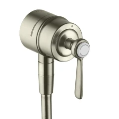 Шланговое подсоединение Fixfit Stop Axor Montreux, с клапаном обратного тока, с запорным вентилем, с рычаговой рукояткой, сталь арт. 16883800