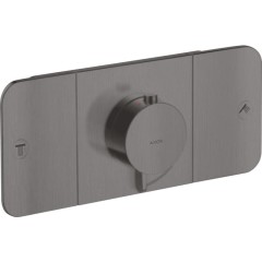 Термостат для 2 потребителей, Axor One, скрытого монтажа, шлифованный черный, хром арт. 45712340