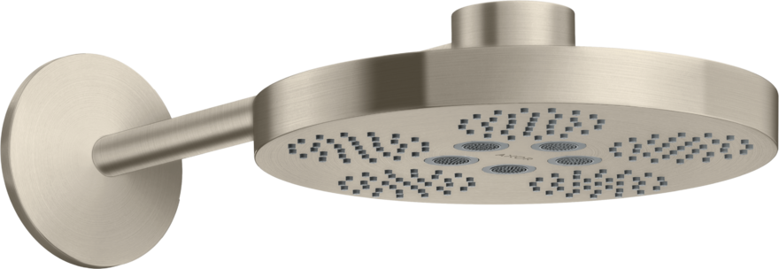 Купить купить верхний душ axor one 280 2jet с держателем, шлифованный никель арт. 48492820