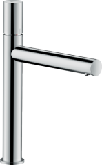 Смеситель для раковины AXOR Uno 200, с рукояткой zero с незапираемым сливным набором, шлифованный черный, хром арт. 45003340