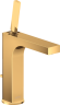 Купить купить смеситель для раковины axor citterio 160, с тонкой рукояткой, со сливным гарнитуром, полированное золото арт. 39031990