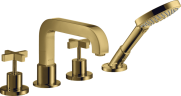Купить купить смеситель для ванны axor citterio на 4 отверстия с крестообразными рукоятками, полированное золото арт. 39453990