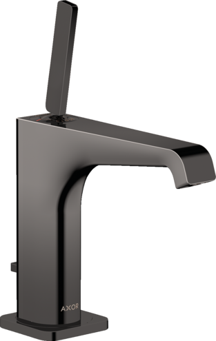 Купить купить смеситель для раковины axor citterio e 130 мм со сливным гарнитуром, полированный черный, хром арт. 36100330