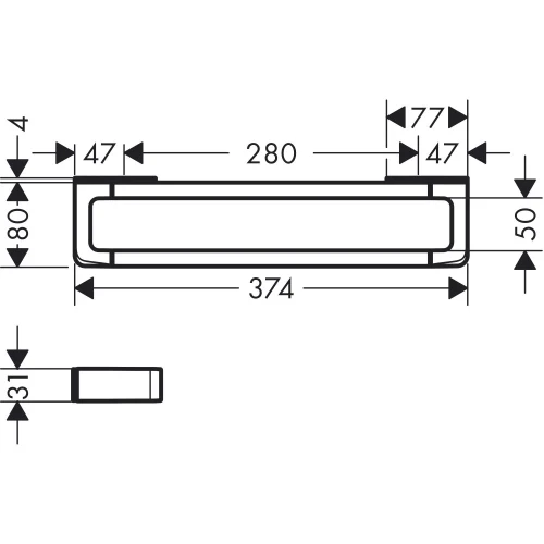 Купить купить рейлинг и поручень axor universal softsquare 300 мм, хром арт. 42830000