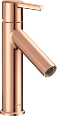 Смеситель для раковины Axor Starck 100, однорычажный, с рычаговой рукояткой, с не запираемым сливным набором, полированное красное золото арт. 10003300