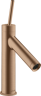 Купить купить смеситель для раковины axor starck 90, однорычажный, с тонкой рукояткой, с не запираемым сливным набором, шлифованное красное золото арт. 10117310