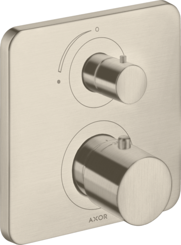 Купить купить термостат с запорным вентилем axor citterio m, шлифованный никель арт. 34705820