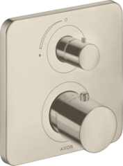 Термостат с запорным вентилем Axor Citterio M, шлифованный никель арт. 34705820