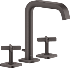 Смеситель для раковины AXOR Citterio E на 3 отверстия, 170, с отдельными розетками, матовый черный, хром арт. 36108340