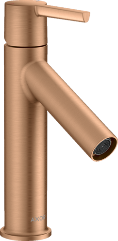Купить купить смеситель для раковины axor starck 100, однорычажный, с рычаговой рукояткой, с не запираемым сливным набором, шлифованная бронза арт. 10003140