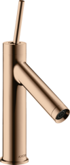 Смеситель для раковины Axor Starck 90, однорычажный, с тонкой рукояткой, с не запираемым сливным набором, полированное красное золото арт. 10117300
