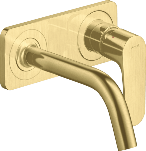 Купить купить смеситель для раковины настенный axor citterio m с изливом 167 мм, с панелью, шлифованная медь арт. 34112950