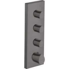 Модуль термостата Axor Starck Organic, 360/120, скрытого монтажа, шлифованный черный, хром арт. 12717340