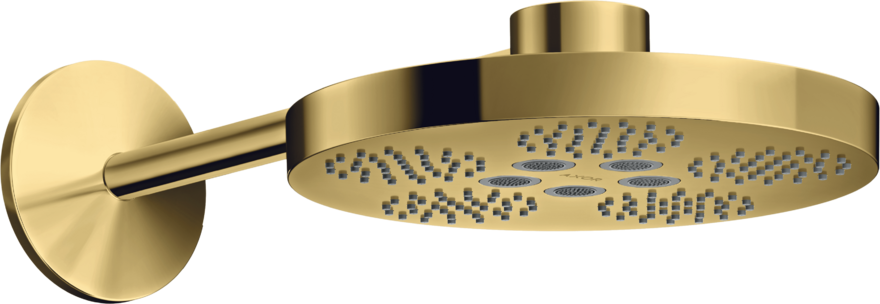 Купить купить верхний душ axor one 280 2jet с держателем, полированное золото арт. 48492990