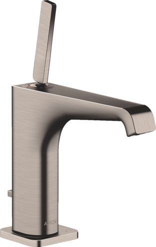 Купить купить смеситель для раковины axor citterio e 130 мм со сливным гарнитуром, сталь арт. 36100800