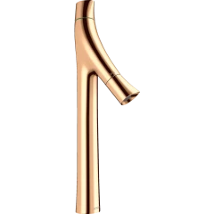 Смеситель для раковины Axor Starck Organic 240, с двумя рукоятками, для накладной раковины, с не запираемым сливным набором, полированная бронза арт. 12013130