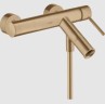 Купить купить смеситель для ванны axor starck, однорычажный, внешнего монтажа, с плоской рычаговой рукояткой, шлифованная бронза арт. 10465140