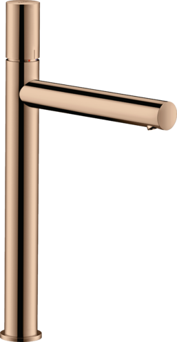Купить купить смеситель для раковины axor uno 260, с рукояткой zero с незапираемым сливным набором, полированное красное золото арт. 45004300