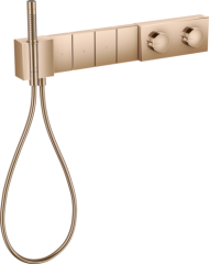 Модуль термостата AXOR Edge 610/100 для 4 потребителей скрытого монтажа, полированное красное золото арт. 46720300