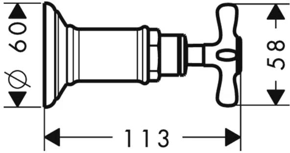 Купить купить запорный вентиль axor montreux для скрытого монтажа 1/2 и 3/4 сталь арт. 16871800