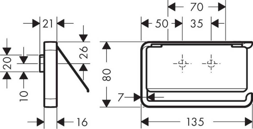 Купить купить держатель для туалетной бумаги axor universal softsquare сталь арт. 42836800