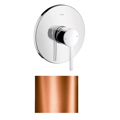 Купить купить смеситель для душа axor starck, однорычажный, скрытого монтажа, с плоской рычаговой рукояткой, полированное красное золото арт. 10614300