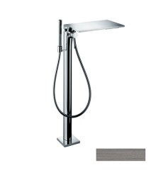 Смеситель для ванны Axor Massaud, однорычажный, напольный, шлифованный черный, хром арт. 18450340