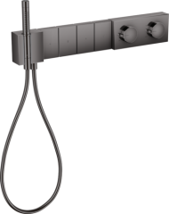 Модуль термостата AXOR Edge 610/100 для 4 потребителей скрытого монтажа, полированный черный, хром арт. 46720330