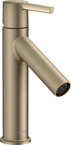 Купить купить смеситель для раковины axor starck 100, однорычажный, с рычаговой рукояткой, с не запираемым сливным набором, шлифованный никель арт. 10003820