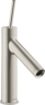 Купить купить смеситель для раковины axor starck 90, однорычажный, с тонкой рукояткой, с не запираемым сливным набором, сталь арт. 10117800