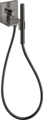 Модуль ручного душа AXOR ShowerSolutions 120/120, скрытого монтажа, квадратный, полированный черный, хром арт. 10651330