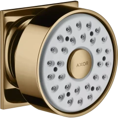 Боковая форсунка душа Axor, 1 jet, квадратная, полированная бронза арт. 28469130