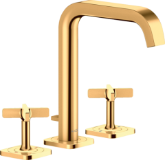 Смеситель для раковины AXOR Citterio E на 3 отверстия, 170, с отдельными розетками, полированное золото арт. 36108990