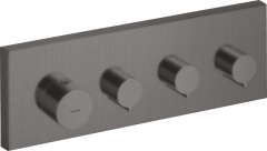 Модуль термостата AXOR ShowerSolutions 360/120, для 3 потребителей, скрытого монтажа, шлифованный черный, хром арт. 10751340