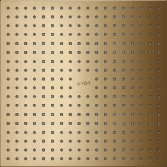Верхний душ Axor ShowerSolutions, потолочный монтаж, 300x300 мм, 2 jet, полированная бронза арт. 35321130