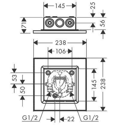Купить купить верхний душ axor showersolutions 250 на 250 1jet потолочный монтаж арт. 35309350