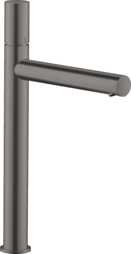 Купить купить смеситель для раковины axor uno 260, с рукояткой zero с незапираемым сливным набором, шлифованный черный, хром арт. 45004340