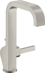 Смеситель для раковины AXOR Citterio 190, с тонкой рукояткой, со сливным гарнитуром, сталь арт. 39034800