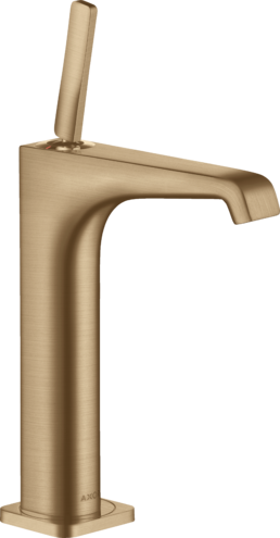 Купить купить смеситель для раковины axor citterio e 190, для накладной раковины, с незапираемым сливным набором, матовая бронза арт. 36103140